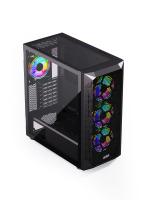 Компьютерный корпус ABR Quantum Black  (1*USB Type-C, 2*USB 2.0, HD Audio, 4xRGB Fan, ATX, E-ATX)